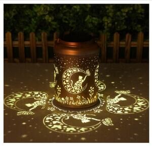 Cat design Solar Lanterns Outdoor Waterproof Hanging Solar Lights Metal